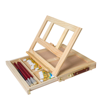 Desktop drawer Desktop easel Easel Drawing board set Wooden folding sketch watercolor painting frame Sketching oil painting box