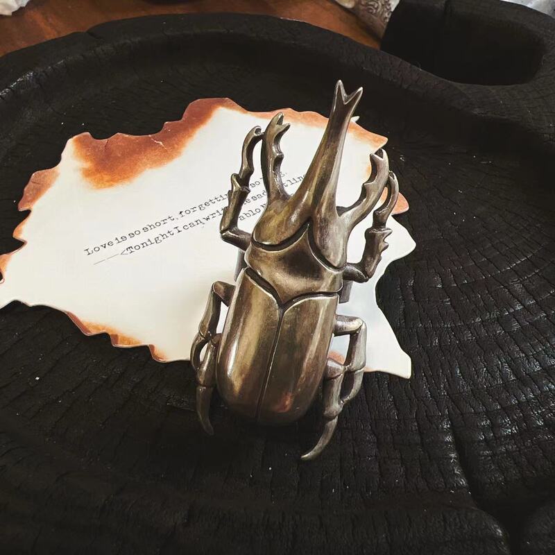 【Scarab】Handmade Silver from Chiang Mai, Thailand, Ancient Egyptian Niche Design, Unique and Exaggerated Open Ring for Men and Women 【Scarab】Handmade Silver from Chiang Mai, Thailand, Ancient Egyptian Niche Design, Unique and Exaggerated Open Ring for Men and Women