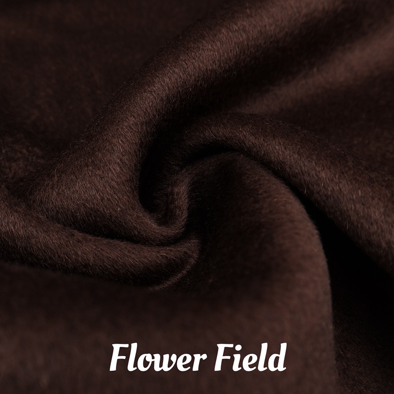 Double-Layer Peelable, Skin-Friendly and Comfortable Chocolate Brown Double-Sided Cashmere Sheep Wool Fabric for Cape and Coat
