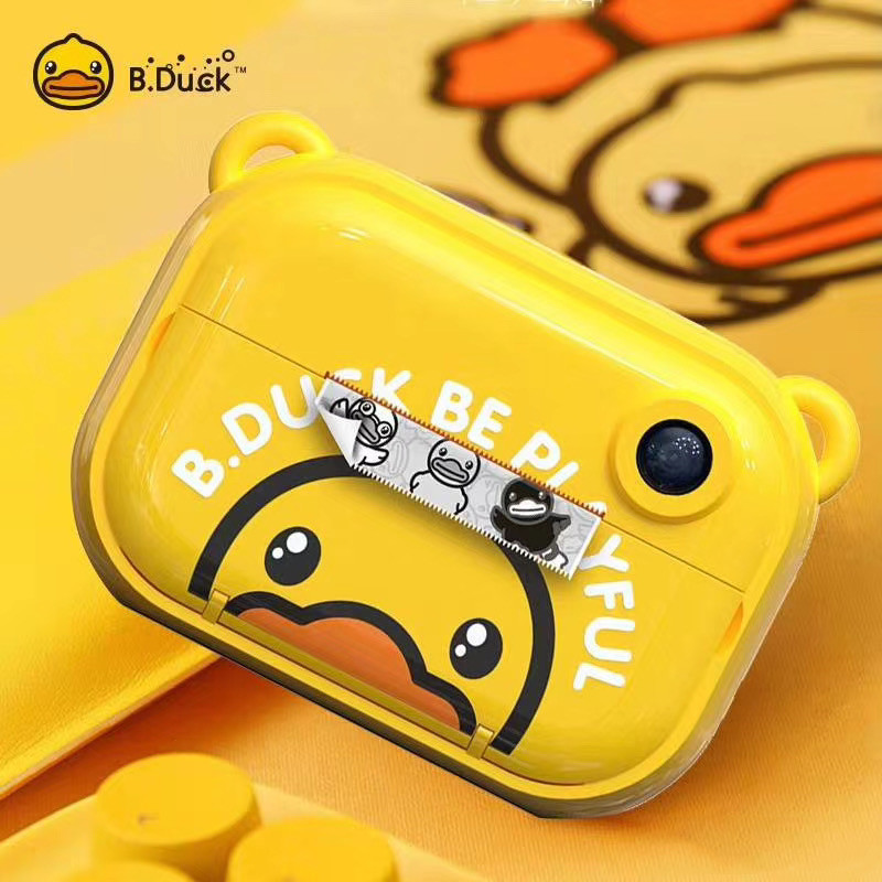 Little Yellow Duck Children's Camera Can Take Pictures and Print Digital Photos, Small Portable Instant Camera for Boys and Girls