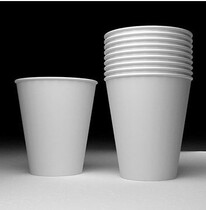 Hua Wei 3 6 disposable thickened paper cup double layer pure white cup Huawei original cup one thousand extra thick 9 ounces