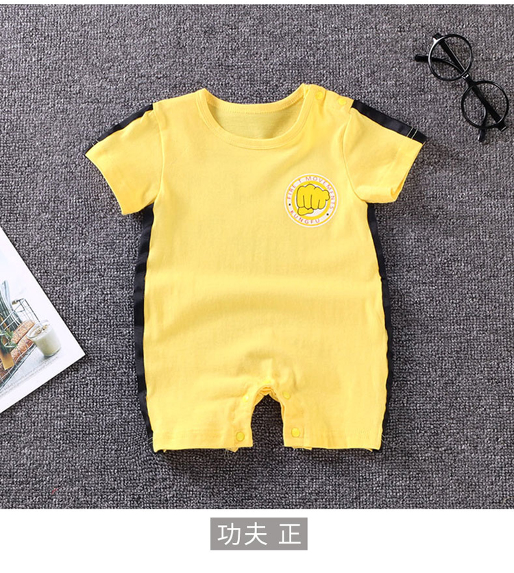 Bé mùa hè của phụ nữ ngắn tay mỏng jumpsuit cotton 0 bé phần mỏng 3 Cáp Nhĩ Tân 6 nam bé Xiêm 9 tháng romper