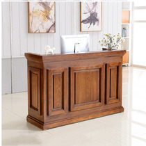 Chinese Style Cashiers Clothing Shop Small Collection Bar Desk Retro Hairdresshop Front Desk Counter Mens Clothing Store Reception Desk