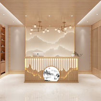 Chinese style desk collection silver desk Wellness Museum Restaurant Reception Desk Folk Dining front Beauty House Tea House Day Style Picking Ear Counter