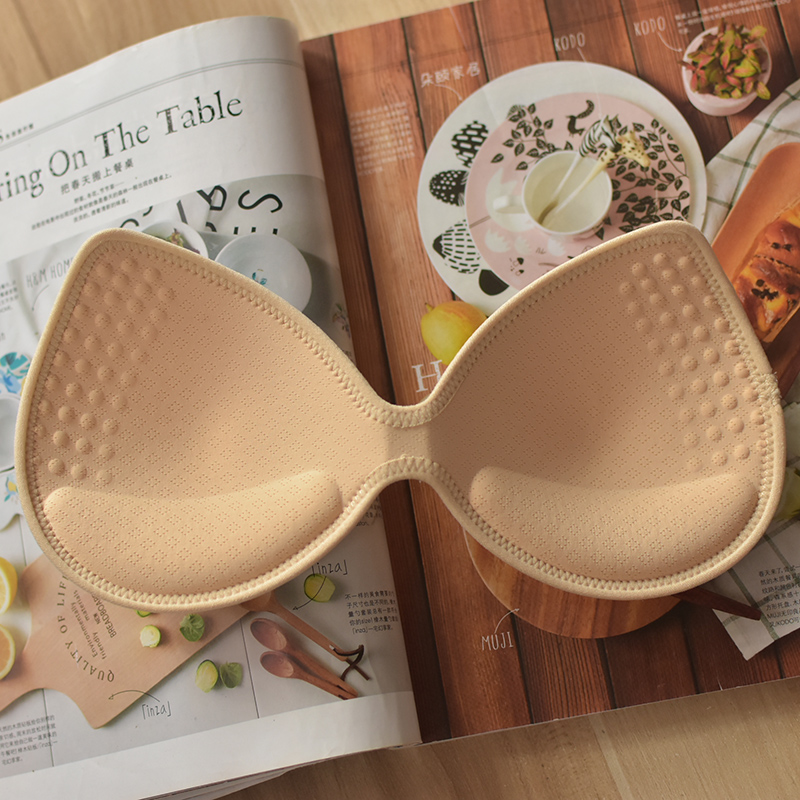 Thailand latex chest pad insert female medium thick water drop cup one-piece underwear bra sponge pad replacement
