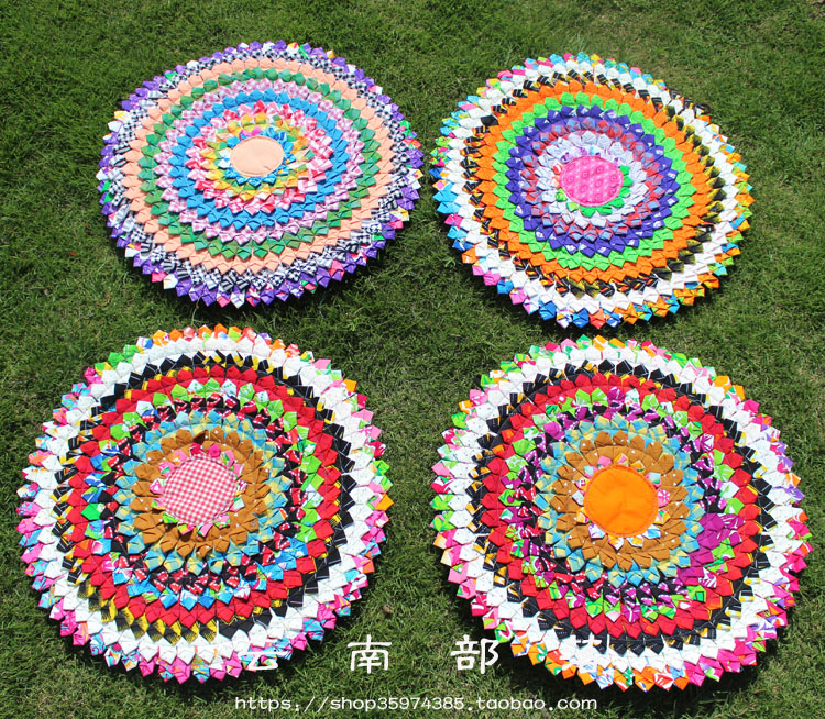 Special Price National Wind Cushion Thai Pure Handmade Parquet Cushion DIY Round Chair Cushion Sofa Cushion 9 Layers Lace