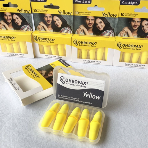 Германия импортировала ohropax желтая звуковая изоляция наушники, шум, шум, противника, шумный артефакт ссоры.