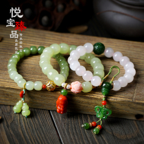 Yue Baozhen Live 1 and Tian Yusmoke Purple Lotus Root Powder Hand Strings Old Shaped Seeds Xinjiang Tang Yuhand Chain Beyjade bracelet