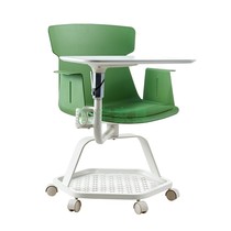 Green training chair with writing board table and chairs integrated chair wisdom Classroom table and chairs Conference chair with table board training course table and chairs