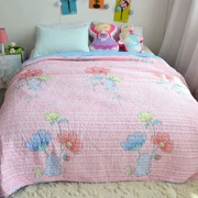 Chăn hai mặt mùa xuân và mùa thu Hàn Quốc có thể giặt được bằng bông điều hòa quilting đơn là mùa hè mát mẻ bằng cách trải giường đơn