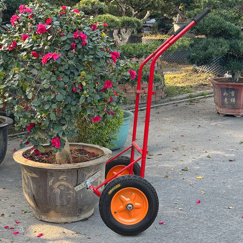 Mobile Large Flower Pot Transport Cart Tool for Home Garden and Landscaping, Flower Pot Handcart