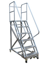 Create nameplate aluminum alloy climbing ladder mobile climbing ladder automatic brake climbing ladder