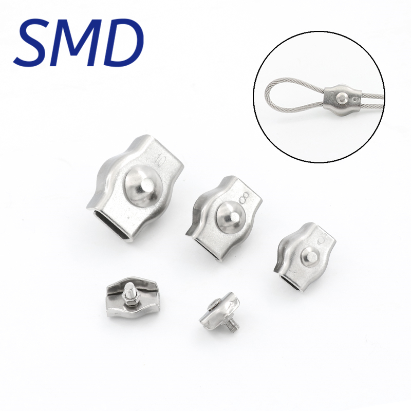 304 Stainless Steel Wire Rope Single Clip Rope Clip Decorative Clip Steel Wire Rope Collet Brake Wire Fastening Chuck-Taobao