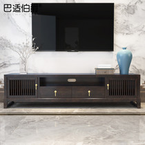 New Chinese solid wood TV cabinet tea table combination suit small household type multifunctional ground cabinet modern minimalist guest hall furniture