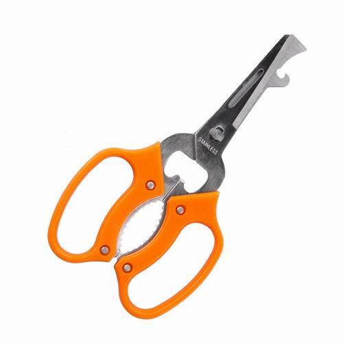 Jinrong multifunctional scissors kitchen scissors household scissors clip walnut bottle opener scissors one cut multi-purpose