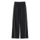 Dorothy Black Slit Wide Leg Pants Women's Spring and Autumn Style New Waist Draping Slim Small Casual Sports Pants trendy