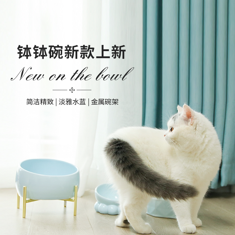 New Cat Bowl Dog Bowl Pet Bowl Ceramic Bowl Water Bowl Food Bowl Grain Bowl Food Pot Tableware Bobo Bowl