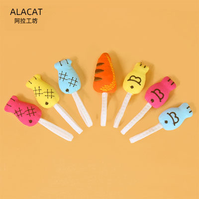 Ala cat pure cotton cloth handmade patchwork cute bag zipper head pendant small pendant Japanese and Korean small fish small jewelry