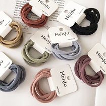 Self-leaving 6 strips of soft and high elastic hair rope small fresh base hair ring head rope leather fascia leather jacket Japan-Japan hair decoration