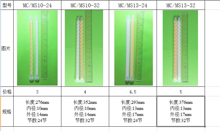 Miễn phí vận chuyển MB3.2-16S 10: 1 ống trộn / ống / AB động tĩnh ống trộn AB súng keo cao su ống kim phun