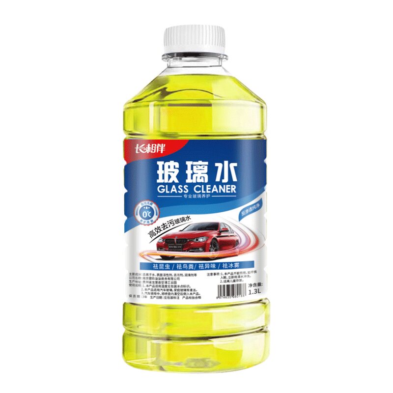 长相伴大桶玻璃水去虫胶无水痕1.3L