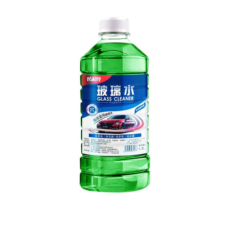 长相伴大桶玻璃水去虫胶无水痕1.3L
