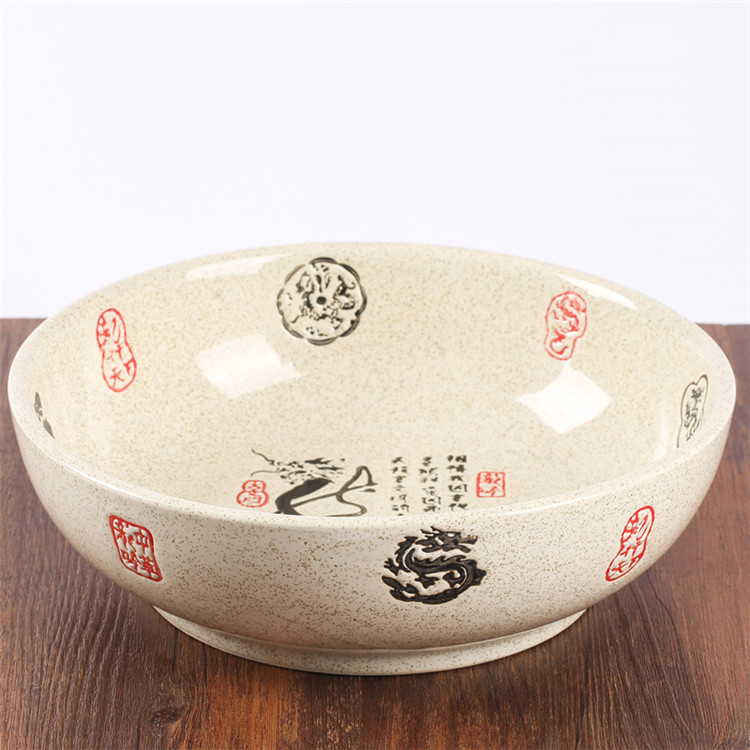 Commercial large ceramic soup bowl boiled fish noodle bowl pickled cabbage fish bowl bowl large size vegetable bowl and noodle bowl