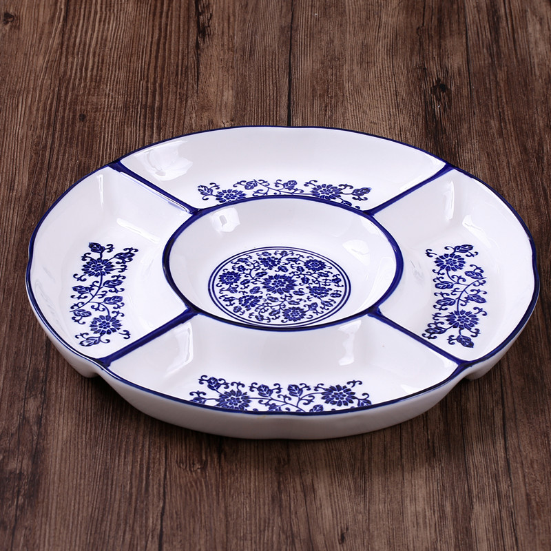 Creative Ceramic Tableware Five Fruit Plate Dried Fruit Platter Dessert Plate Candy Plate Fruit Plate Seasoning Plate Features