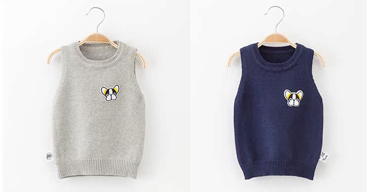 Trẻ em cotton vest 2018 mùa xuân và mùa thu cô gái mới vest bé áo len bé áo len vest phần mỏng