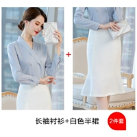 Рубашка, белая юбка