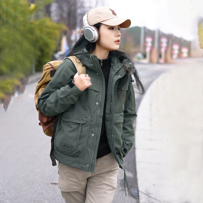 2025 Spring and Autumn American-Style Workwear Jacket, Unisex, Multi-Pocket Outdoor Functional Tough Guy Style Jacket
