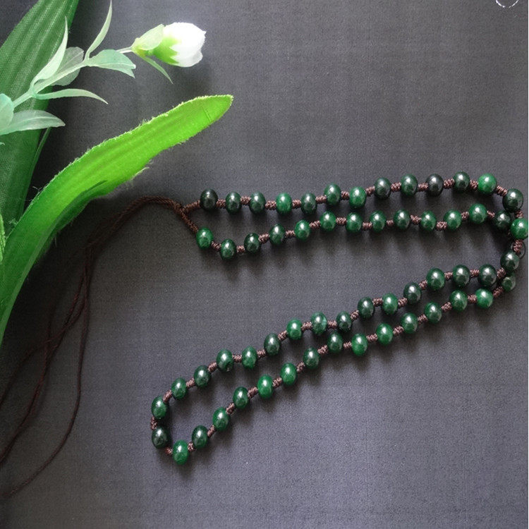 Jade pendant jade pendant jade pendant Malay jade necklace Zum green DIY handwoven