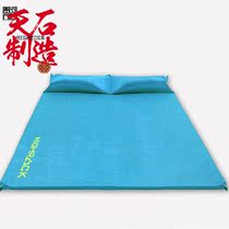 Tianshi outdoor camping automatic inflatable with pillow double moisture proof mat inflatable pad thickened self-charging pad