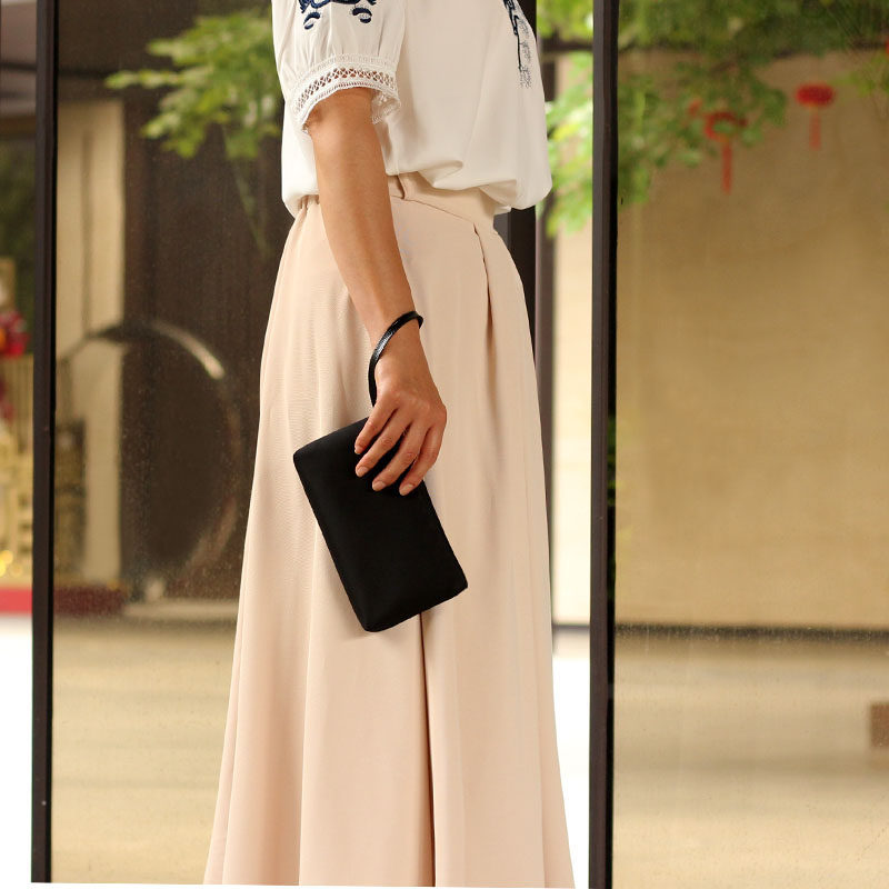 Waterproof men's and women's wrist clutch bag canvas tide small bag lipstick makeup carry with large capacity storage mobile phone bag handbag