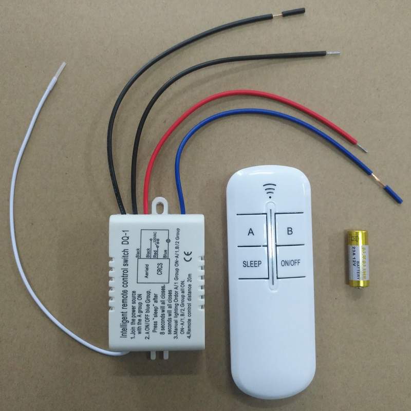 led无线遥控器数码智能分段开关一二三四路客厅吊灯控制器可穿墙