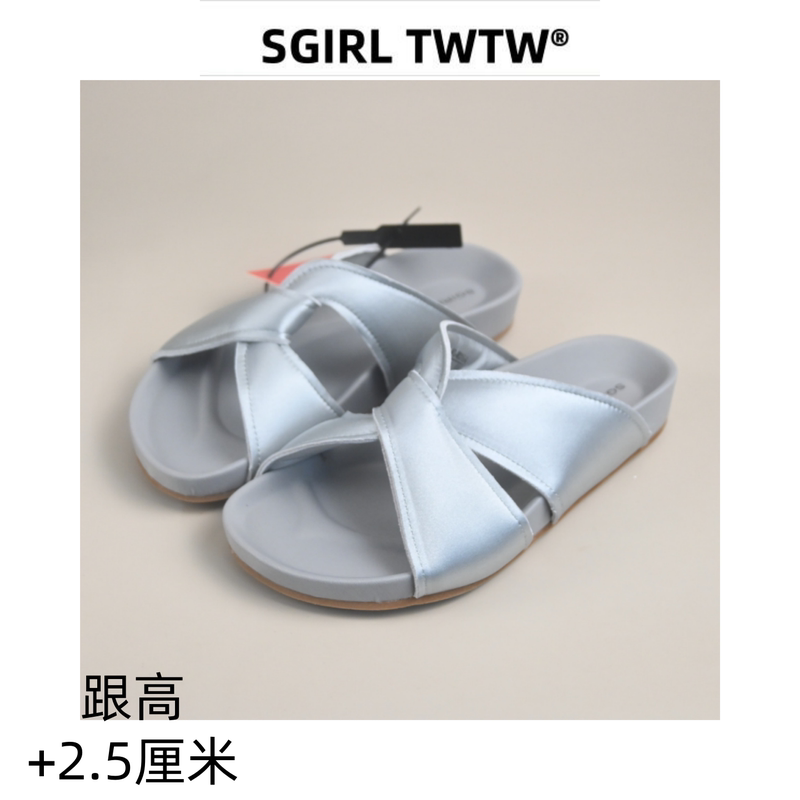Sgirl Arch Cross Strap Slide Sandals for Women 2026 New Summer Outdoor Sardin Fabric Mules Soft Open-Toe Sandals