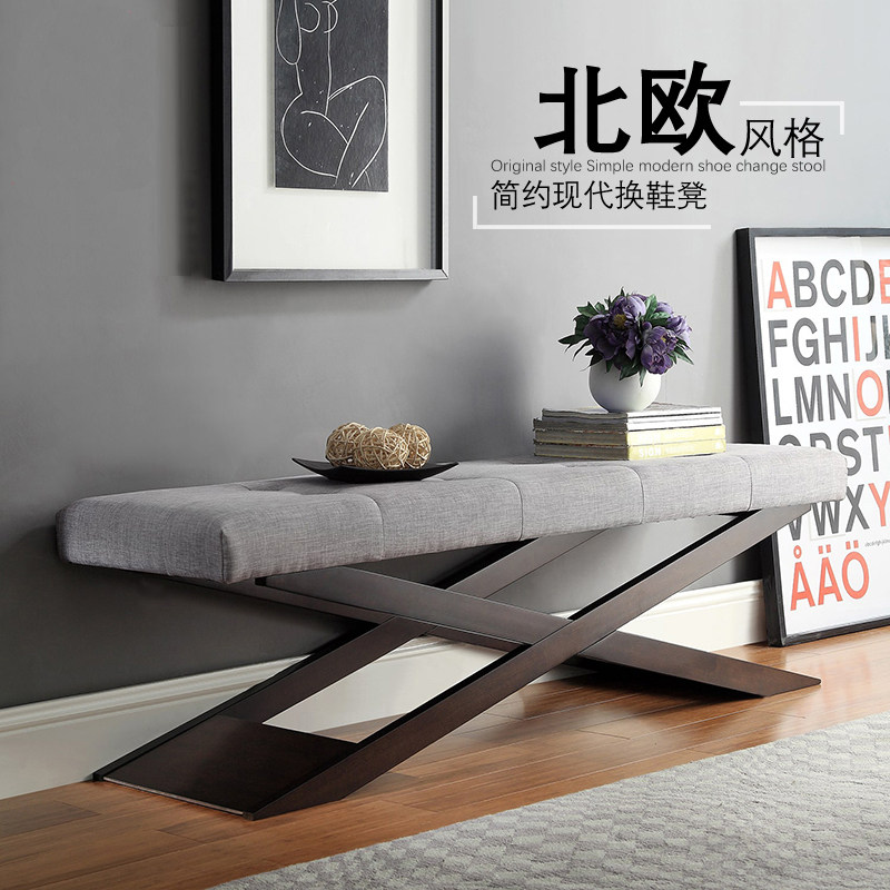 Light Extravagant Shoes Stool Nordic Home Doorway Living-room Benches Bedroom Bed Tailstool Clothing Shop Cloakroom Fitting for a shoe stool