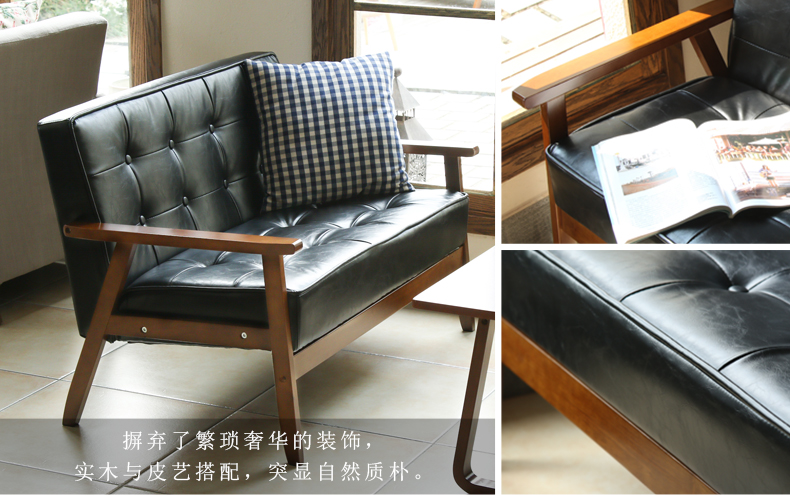 Bắc ou Nghệ thuật hiện đại sofa căn hộ nhỏ kéo khóa retro American phòng khách nước với giường sofa và bữa sáng Cafe - Ghế sô pha ghế sofa phòng khách