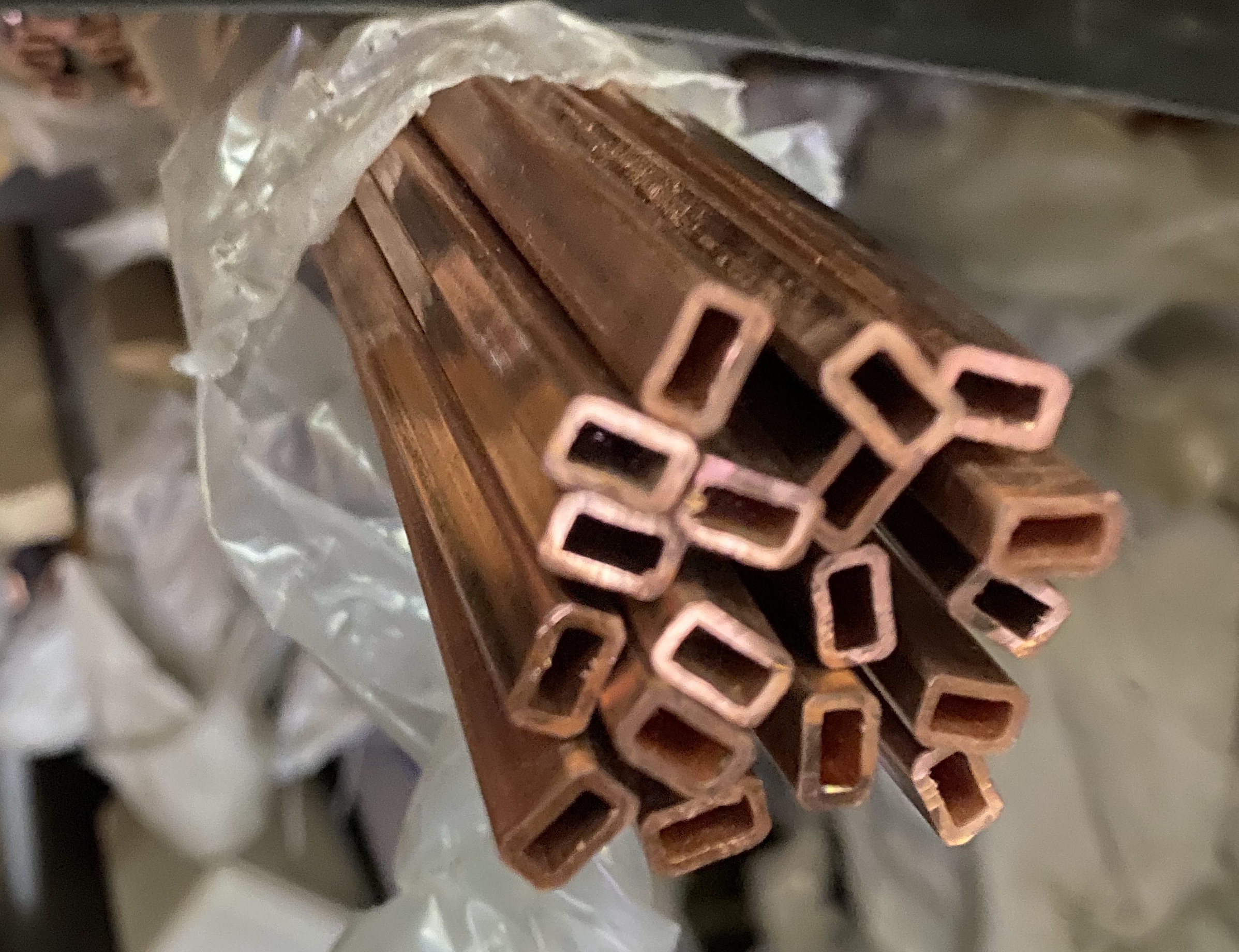 T2 copper square tube outer diameter 5mm*12mm wall thickness 1mm complete specifications per meter