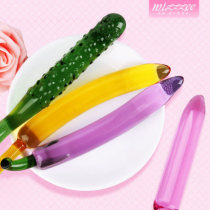 Crystal glass penis cucumber yarn female masturbator tool climax adult sex products