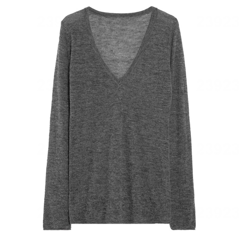 High-End, Fluffy, Lightweight, Casual Rolled-Edge V-Neck Knit Sweater/Sweater B High-End, Fluffy, Lightweight, Casual Rolled-Edge V-Neck Knit Sweater/Sweater B
