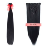 22 -INCH 7 -PIECE Lady Chemical Fiber High -Temperatation Silk Card Clip Clip в волосах Синтетические волосы