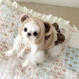 糯米 Демисезонная утепленная куртка, жилет, с медвежатами, цветочный принт, эффект подтяжки