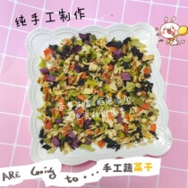Homemade handmade dried fruit and vegetable dog food companion snacks pet dog nutrition mixed vegetable dried glutinous rice flower world