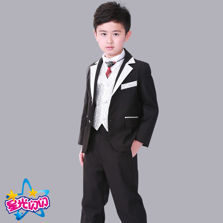 Hàn Quốc phiên bản của mùa xuân cậu bé phù hợp với mùa hè và nhỏ phù hợp với hiệu suất childrens trẻ em hoa cưới váy ra khỏi tuxedo.