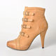 Counter AEE love 38 size cowhide suede brown color stitching high heel fashion boots short 3368