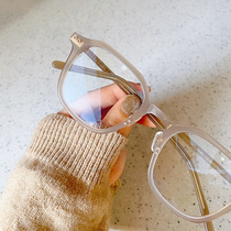 Plain retro polygonal glasses frame female ins style round face designer models can be matched with myopia small frame plate frame