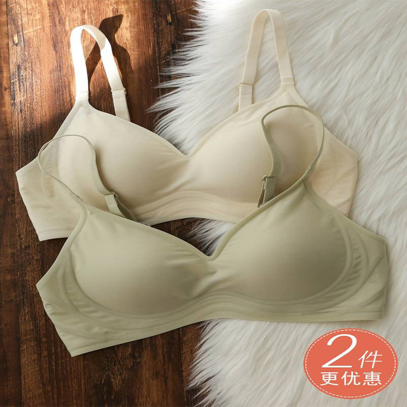 Victory Luccery Milk Silk Seamless Underwear Push-Up 3D Soft Support Bra Summer Thin Style