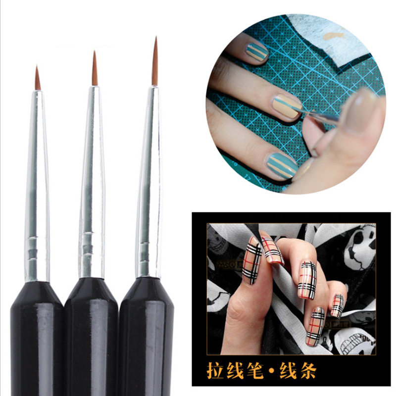 Beauty Nail Painted Stroke Draw Thread Pen 3 Mounted Black Rod Small Brush Pen Ultra-fine Thread Pen Nail Polish Nail Polish Nail Polish Nail Polish Nail Polish Nail Polish Nail Polish Nail Polish Nail Polish Nail Polish Nail Polish Nail Polish Nail Polish Nail Polish Nail Polish Nail Polish Nail Polish