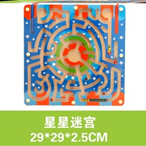 Memes Interaction Right Brain Labyrinth Toy Walking Pearl Serial Magnetic Pen Magnet Cultured Birthday Marbles Magnetic Rod Wooden